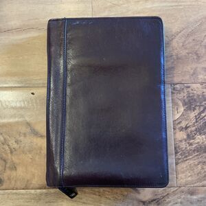 Shafmaster Leather Co DiLana Brown Planner Address Book Notepad Cover